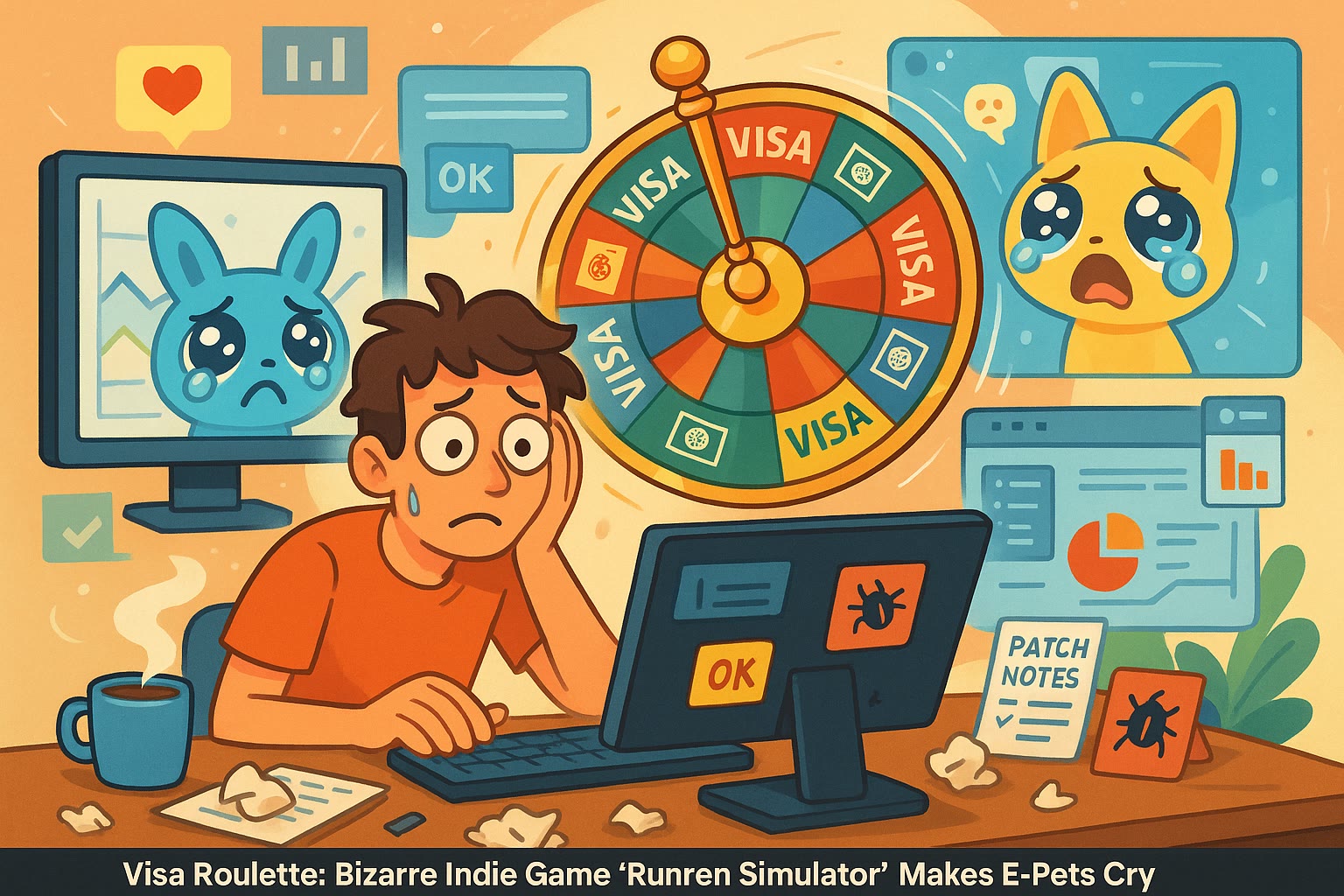 Visa Roulette: Bizarre Indie Game 'Runren Simulator' Makes E-Pets Cry
