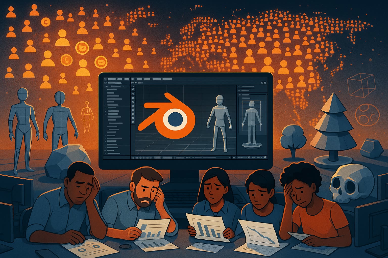 Open-Source 3D Modeling Software Blender Can't Pay Salaries: Can 2 Million Global Users Not Support a 30-Person Team?