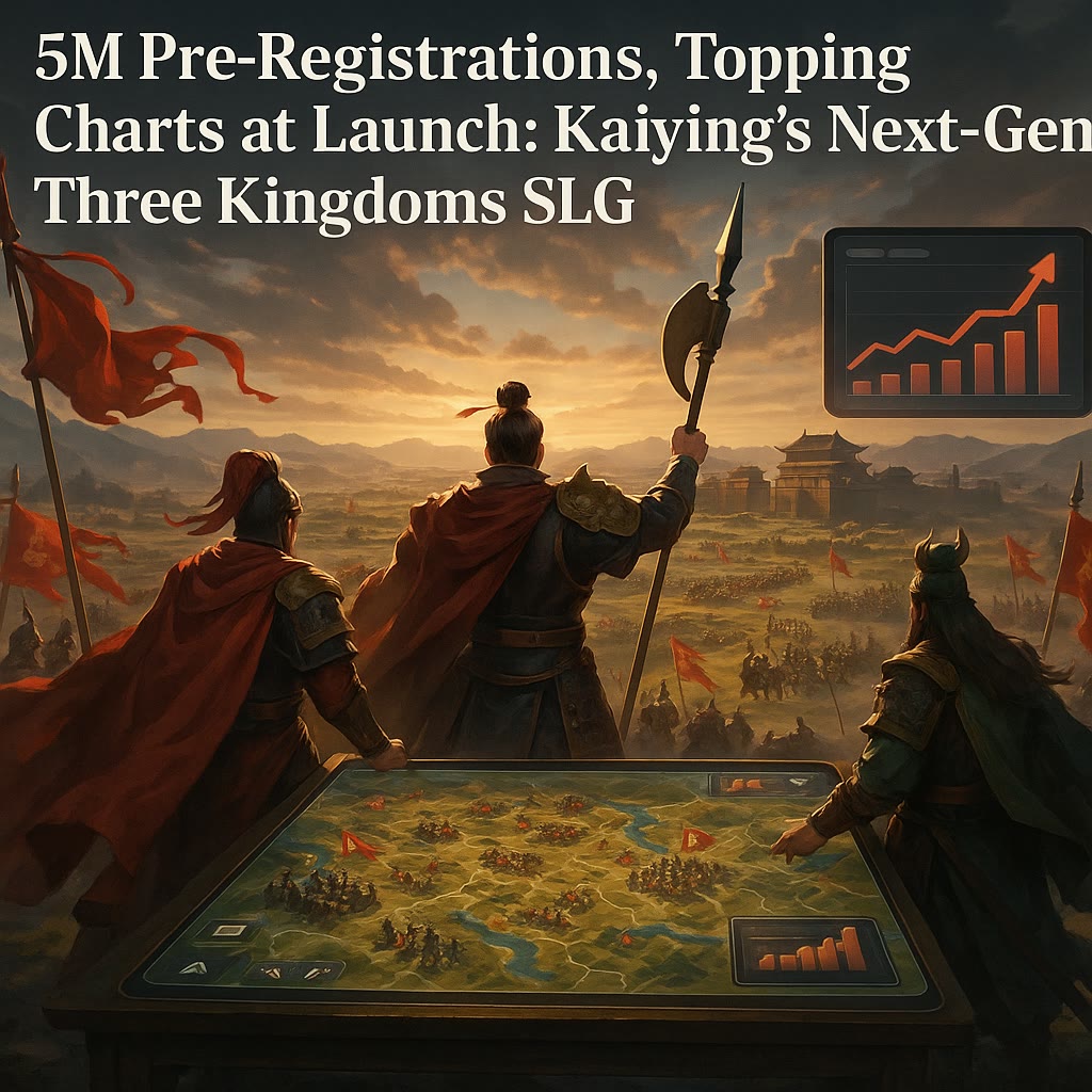 5M Pre-Registrations, Topping Charts at Launch: Kaiying's Next-Gen Three Kingdoms SLG